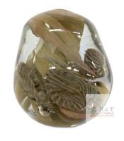 Large Vintage Handblown Art Glass Paperweight, 4" Tall, No Chips or Cracks, Unpolished Pontil At Bottom