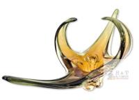 Large Vintage Handblown Art Glass Centerpiece, 21.75" &times; 7.25" &times; 9.5" Tall, No Chips or Cracks