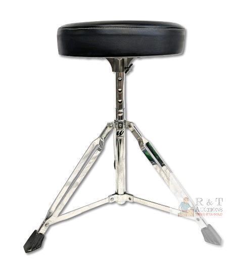 Westbury Double Braced Adjustable Swivel Drum Stool, 17.5" - 22", Scuffs to Seat, One Hole On Side Bottom