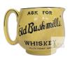 Rare Vintage J A Campbell, Belfast 'Ask for Bushmills Whiskey' Pub Jug Made in England by Crown Ducal,3.8" Tall, Crazing, Chips & Crack Present