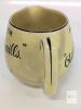 Rare Vintage J A Campbell, Belfast 'Ask for Bushmills Whiskey' Pub Jug Made in England by Crown Ducal,3.8" Tall, Crazing, Chips & Crack Present - 3