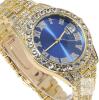 New Men's Metal Case Iced-Out Blinging Rhinestone Watch, With Gift Box (Working)