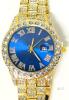 New Men's Metal Case Iced-Out Blinging Rhinestone Watch, With Gift Box (Working) - 2