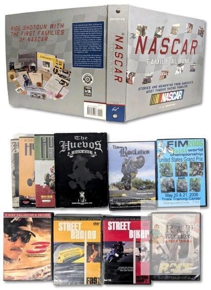 Hardcover 2007 NASCAR Family Album by HA Branham & 6 DVDs Including "3" Starring Barry Pepper as Dale Earnhardt & RACE The Jesse Owens Story, Sone DVDs Still Sealed