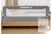 GrowthFun Queen Size Baby Bed Rail Guard, Grey, Fold-Down, Mesh Window, Fits 60" x 80" Beds