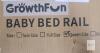 GrowthFun Queen Size Baby Bed Rail Guard, Grey, Fold-Down, Mesh Window, Fits 60" x 80" Beds - 4