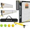 BAGAIL 2-in-1 Portable Pickleball Net System, 22ft & 11ft, Rust-Proof Steel Frame, Carry Bag, Wheels
