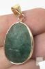 3 New Polished Faceted Semi-Precious Stone Pendants: Amethyst+ Green / Pink Quartz, 1.25" Long Incl Bale - 3