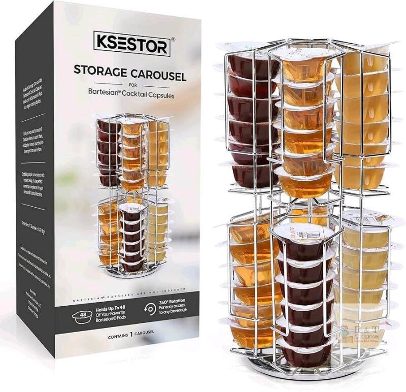 New in Box Ksestor Storage Carousel for Bartesian Cocktail Capsules