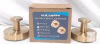 Duilahren Gold Suction Cup Hooks 2-Pack, Heavy Duty, Removable, Waterproof, No Tools Needed