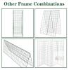 NEW Large 4 Panel 48"x17" Folding Steel Garden Trellis, Clips & Grow Bags, Green, Multi-Configurable - 4