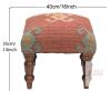New Handmade Jute Ottoman Stool with Wooden Legs - 2