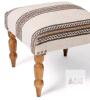 New Handmade Jute Ottoman Stool with Wooden Legs - 2