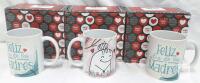 3 NEW Ceramic Mug with 'Feliz d&iacute;a de las Madres' Design, 11 oz Capacity, Includes Retail Box