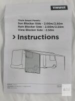 Thule Smart Panels G2 Sun Blocker Side 2.00m/2.50m for RV Camper Awning with Mount Kit