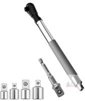 Offset Extension Wrench Impact for Electric Drill, with 4 Socket Adapters and 1/2&lsquo;&rsquo; Drill Adapter
