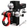 New TYT Adjustable Tri-Ball Trailer Hitch for 2" Receiver, 4.5" Drop/Rise, Triple Balls (1-7/8", 2", 2-5/16") with Shackle, 10,000 lbs GTW, 1,000 lbs TW,Pin Lock & Hitch Tightener