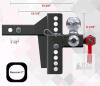 New TYT Adjustable Tri-Ball Trailer Hitch for 2" Receiver, 4.5" Drop/Rise, Triple Balls (1-7/8", 2", 2-5/16") with Shackle, 10,000 lbs GTW, 1,000 lbs TW,Pin Lock & Hitch Tightener - 2