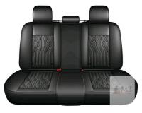 New Huidasource Leather Back Row Seat Covers, Waterproof Rear Split Bench Car Seat Covers, Vehicle Seat Cushion Cover Protector Universal Fit for Most Cars Sedan SUV Pickup Truck(Back Row/Black)
