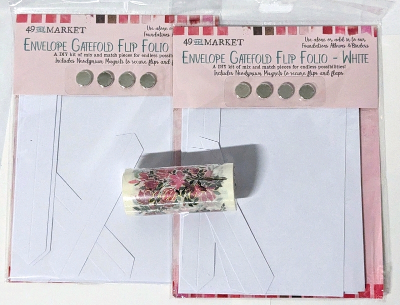 2 New Packs of Envelope Gatefold Flip Folio & Premium Washi Tape.