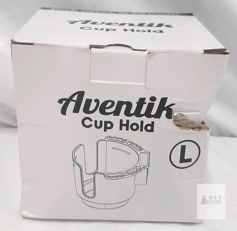 Aventik Cup Hold (Large) &ndash; Black, Adjustable Clamp, Fits Bottles/Mugs up to 3.85" Diameter