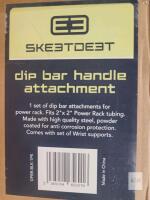new SKE3TDE3T DPBR-BLK-1PK Dip Bar Handle Attachment for 2"x2" Power Racks, 880 lb Capacity