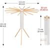 Collapsible Rotary Clothes Drying Rack with 16 Arms, 48" x 44" x 44", 66 lb Capacity - 2