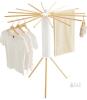 Collapsible Rotary Clothes Drying Rack with 16 Arms, 48" x 44" x 44", 66 lb Capacity - 3