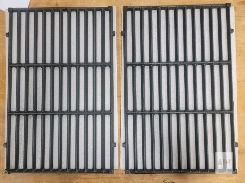 2 New 19.5"x12.9" Cast Iron Porcelain Grill Grates 2-Pack