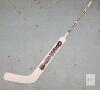 Wooden Sher-Wood RH Goalie Stick Signed by Niagara Area Native Rob Barnhardt . Measures 59.5" Long - 2
