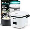 Rice Robot Personal Rice Cooker, PFAS-free, Nonstick. 1.2 Quart Capacity, with Stainless Steel Steamer Tray, Measuring Cups, Recipe Book with 60 Recipes, and Serving Spoon, As Seen On TV - Retails for $49.55 CAD