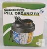 C16 7-Slot Portable Pill Organizer with Large Capacity, BPA-Free, Includes Strap and Labels