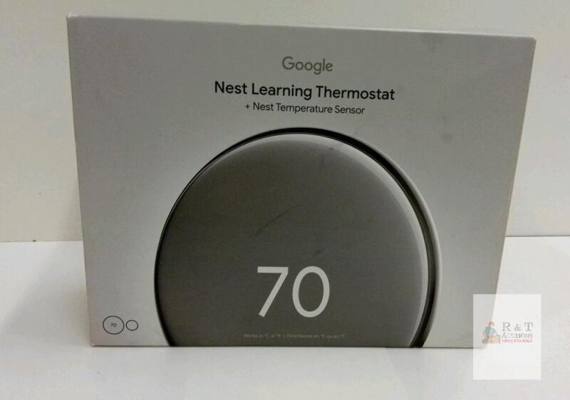Google Nest Learning Thermostat (4th Gen) Polished Silver with Nest Temperature Sensor (2nd Gen) UNUSED