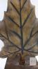 Wooden Leaf Sculpture with Rustic Finish, 12" Tall - 2
