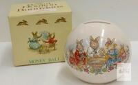 Royal Doulton Bunnykins Money Ball, 1981, Original Box, 3.31" x 3.9" x 3.9"