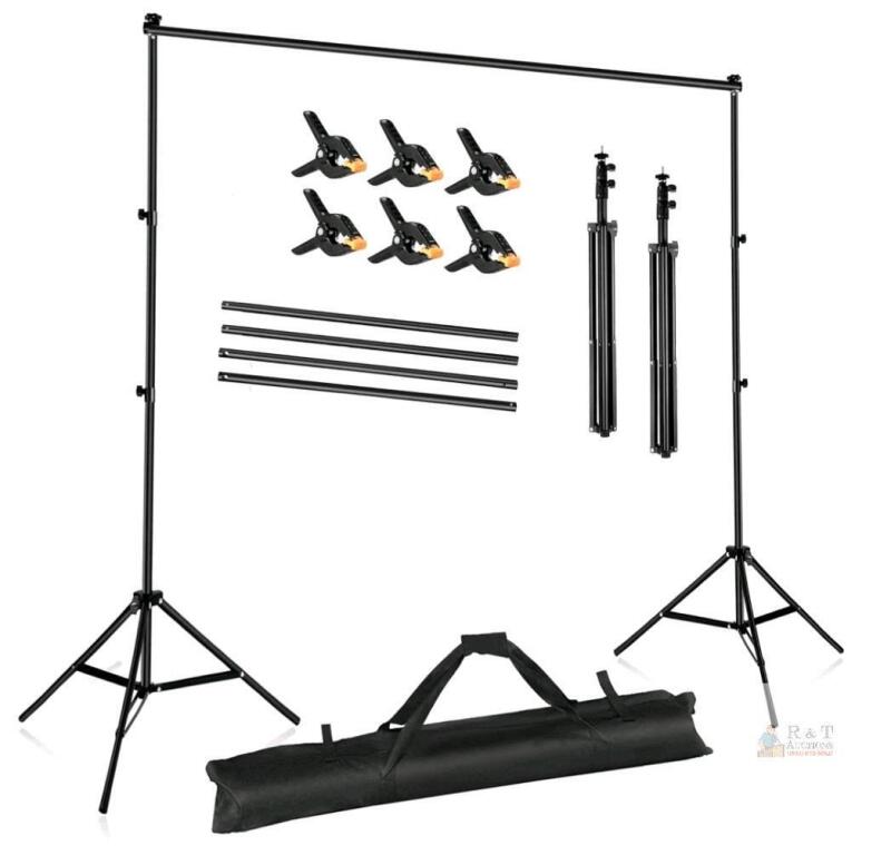 Adjustable Photography Backdrop Stand Kit, 10x7 ft, Model X004TNEZHT