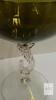 Mid-Century Empoli Italy Glass Compote with Dolphin Stem,7" - 2