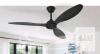 MuyuTc 52" Ceiling Fan with Remote: 3 Blade Indoor Outdoor Ceiling Fans w/o Light , Black