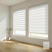 New Foiresoft 25" &times; 64" Cordless Zebra Blinds, Made-to-Order Day Night Dual Layer Window Shades, Light Filtering Privacy Roller Blinds for Indoor Windows