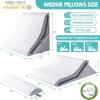 Simpledad Wedge Pillow for Sleeping, Orthopedic Bed Wedge Pillow Set, 15-in-1 Adjustable Memory Foam Wedge Pillows Post Surgery, 9 &16 & 20 inches Height 3-in-1 Incline Pillows Wedges for Back Pain/Acid Reflux - Goid Condition, Some Pulled Threads