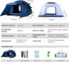 Three Bears Family Camping Tent - 6-Person Spacious Design, 3000mm Waterproof, Suitable for Road Trips/Backyards/Extended Camping Adventures in All Scenarios - As-New Condition - 2
