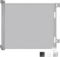 Sulishang Retractable Baby Gate 33.8"x55"- Sulishang Retractable Dog Gate, Extra Wide Safety Mesh Gate Pet Gate for Stairs Doorways Hallways Indoor and Outdoor (Grey)
