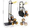 ExGizmo Stair Climbing Hand Truck, 155 lb Steel Frame, Foldable, Tri-5" Wheels, 43" Height- as new condition - 2