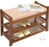 Shoe Bench with Cushion, 2 Shelves, 330 lbs Capacity, 27.6"x11.8"x18.5", Model APC240318-001 as new in box