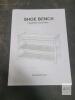 Shoe Bench with Cushion, 2 Shelves, 330 lbs Capacity, 27.6"x11.8"x18.5", Model APC240318-001 as new in box - 4