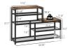 Vasagle LBS30BX Multi-Tier Shoe Storage Bench, 40.9"x11.8"x27.7", 150lb Capacity, Rustic Brown/Black new in box - 2