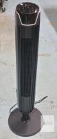 Senville SENTF-19JRA 42" Oscillating Tower Fan, 3 Speeds, Remote, Timer, Black/Silver
