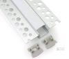 12-Pack Plaster-In Aluminum LED Channel with Frosted Diffuser, 3.3ft, 20mm Width, End Caps Included