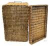 Vintage Wire & Wicker Handled Bin With Lid, 11.25" &times; 18" &times; 13" Tall - 4