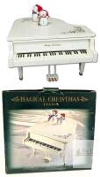 Vintage Magical Christmas Grand Piano Self-Playing Music Box - Plays 12 Songs, With 2 Dancing Snowmen - Battery Operated (2&times; "C" Batteries, Not Included) Christmas Animatronic With Original Box, 9&rdquo; x 10.5&rdquo; x 5.5&rdquo;, Tested